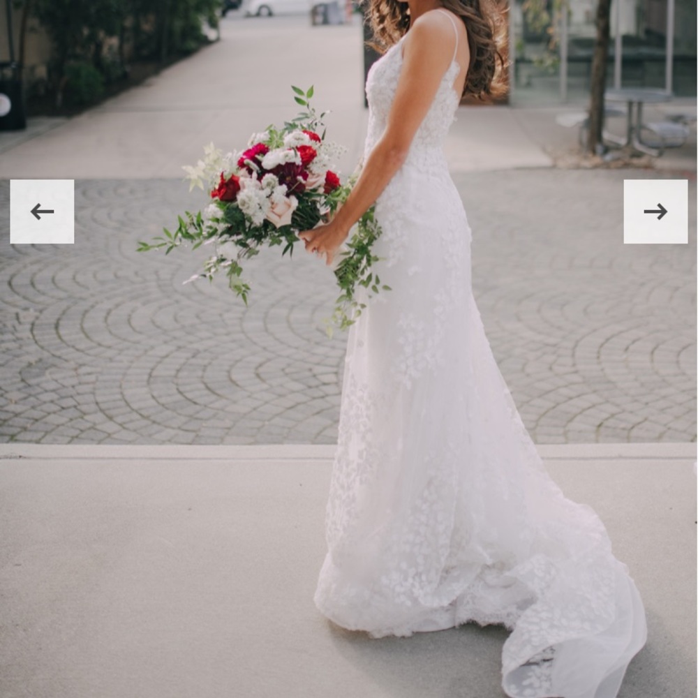 used lazaro milena wedding gown